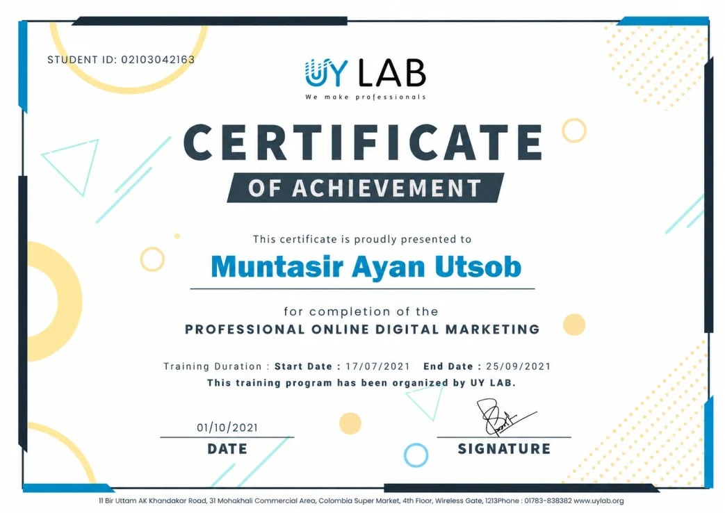 Digital Marketing Certificate